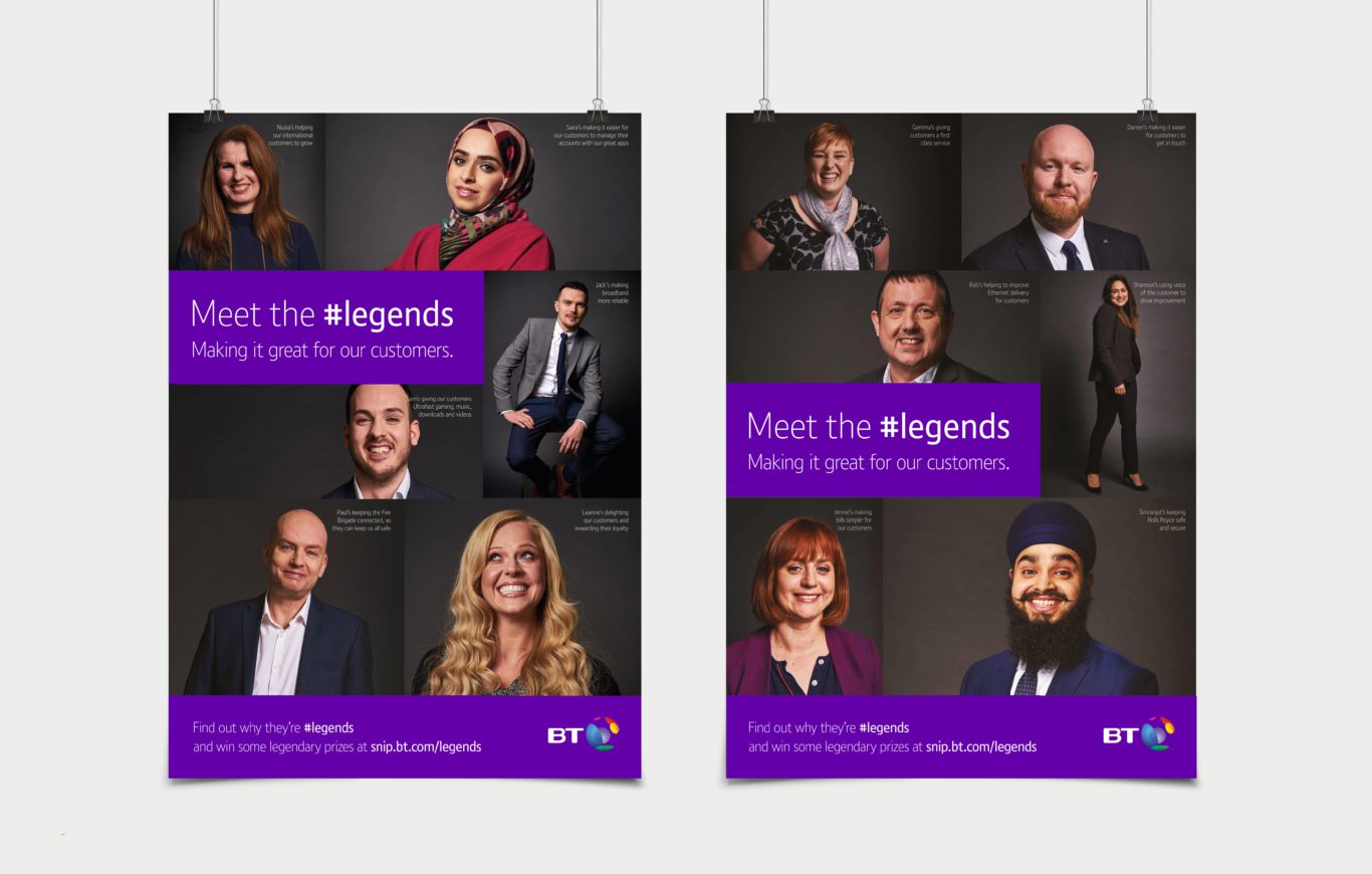 BT Legends Campaign Two large posters