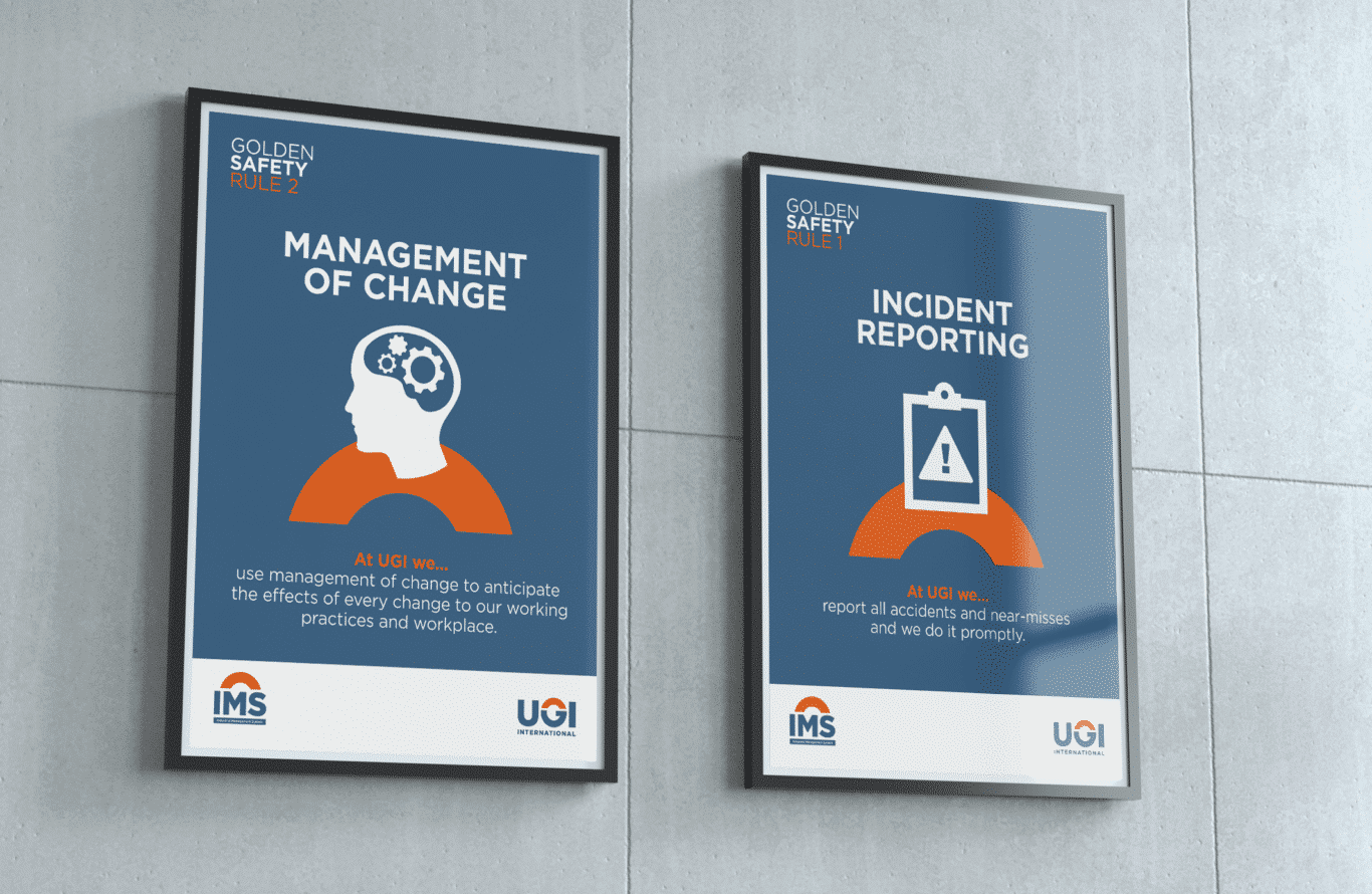 IMS Internal Engagement campaign posters of 5 Golden Rules