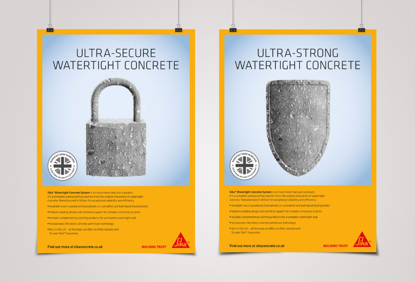 Sika watertight strong and secure posters